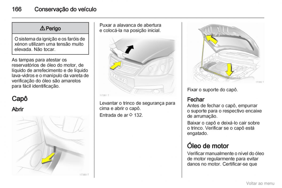 Opel Zafira B manual del propietario / page 167