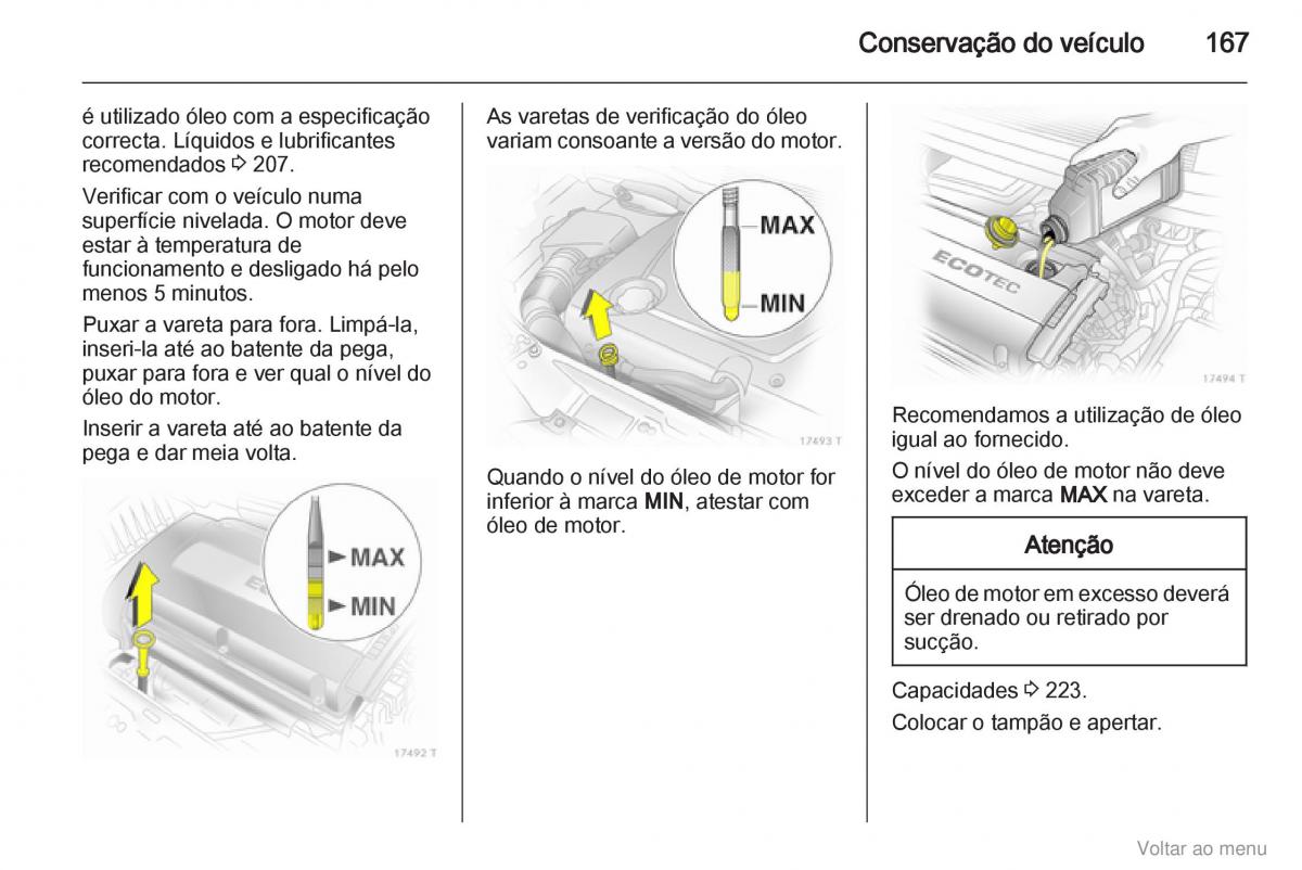 Opel Zafira B manual del propietario / page 168