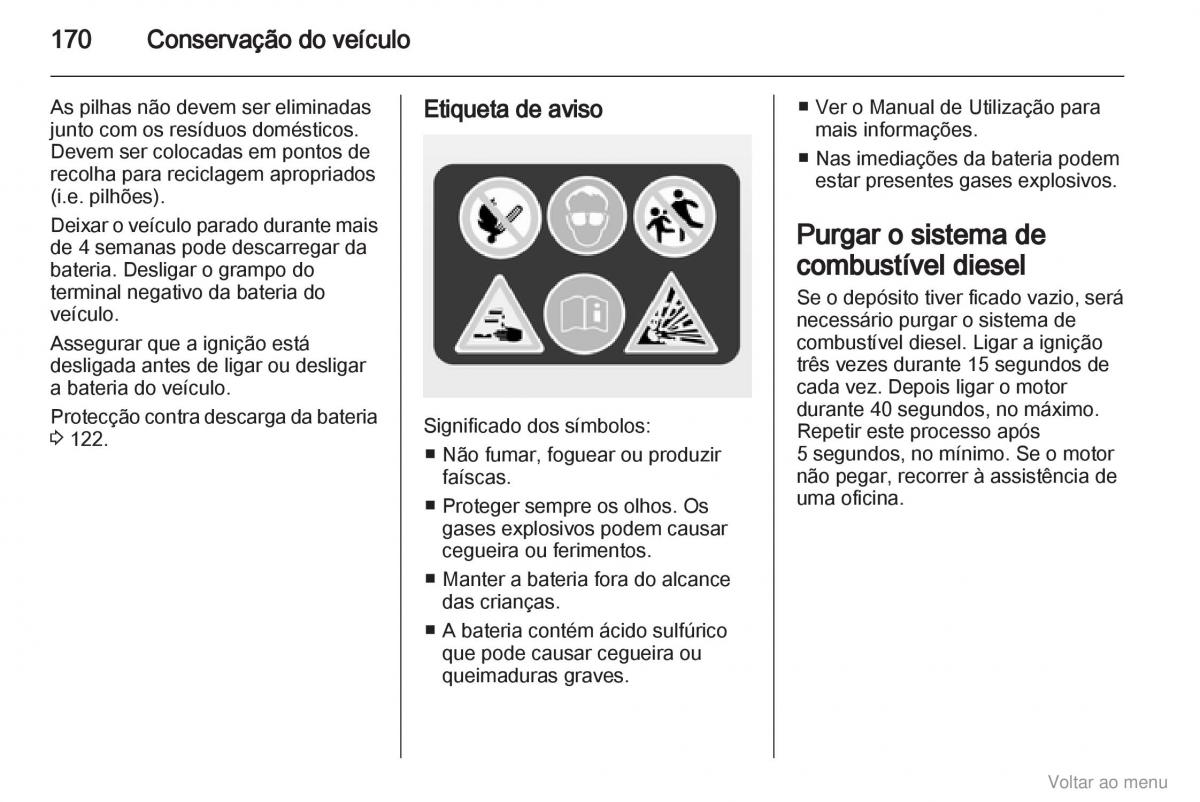 Opel Zafira B manual del propietario / page 171