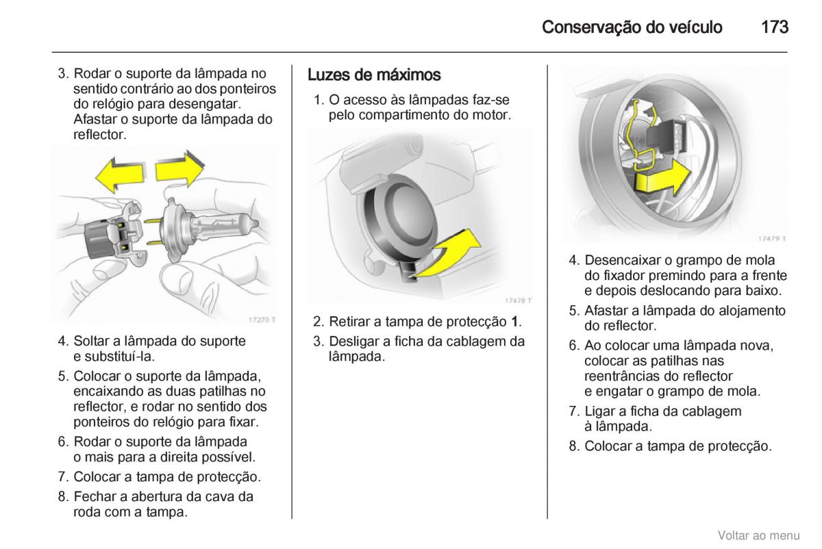 Opel Zafira B manual del propietario / page 174