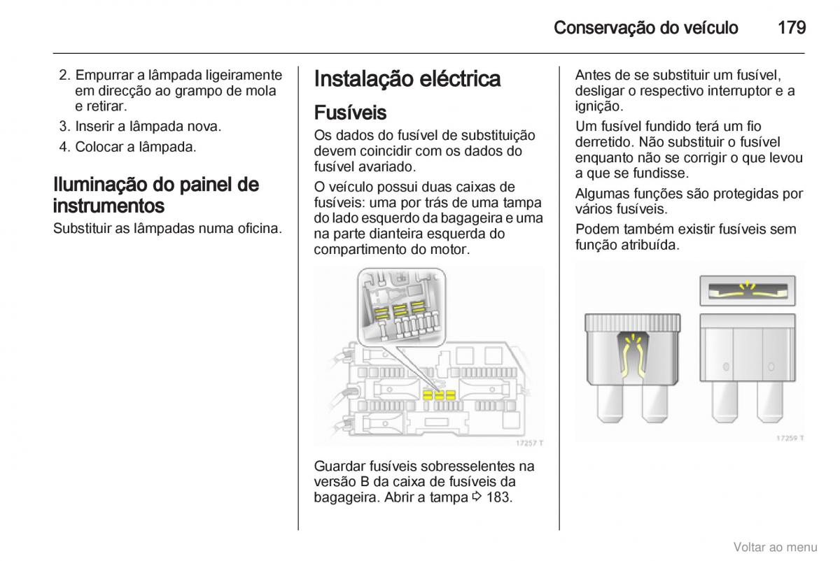 Opel Zafira B manual del propietario / page 180