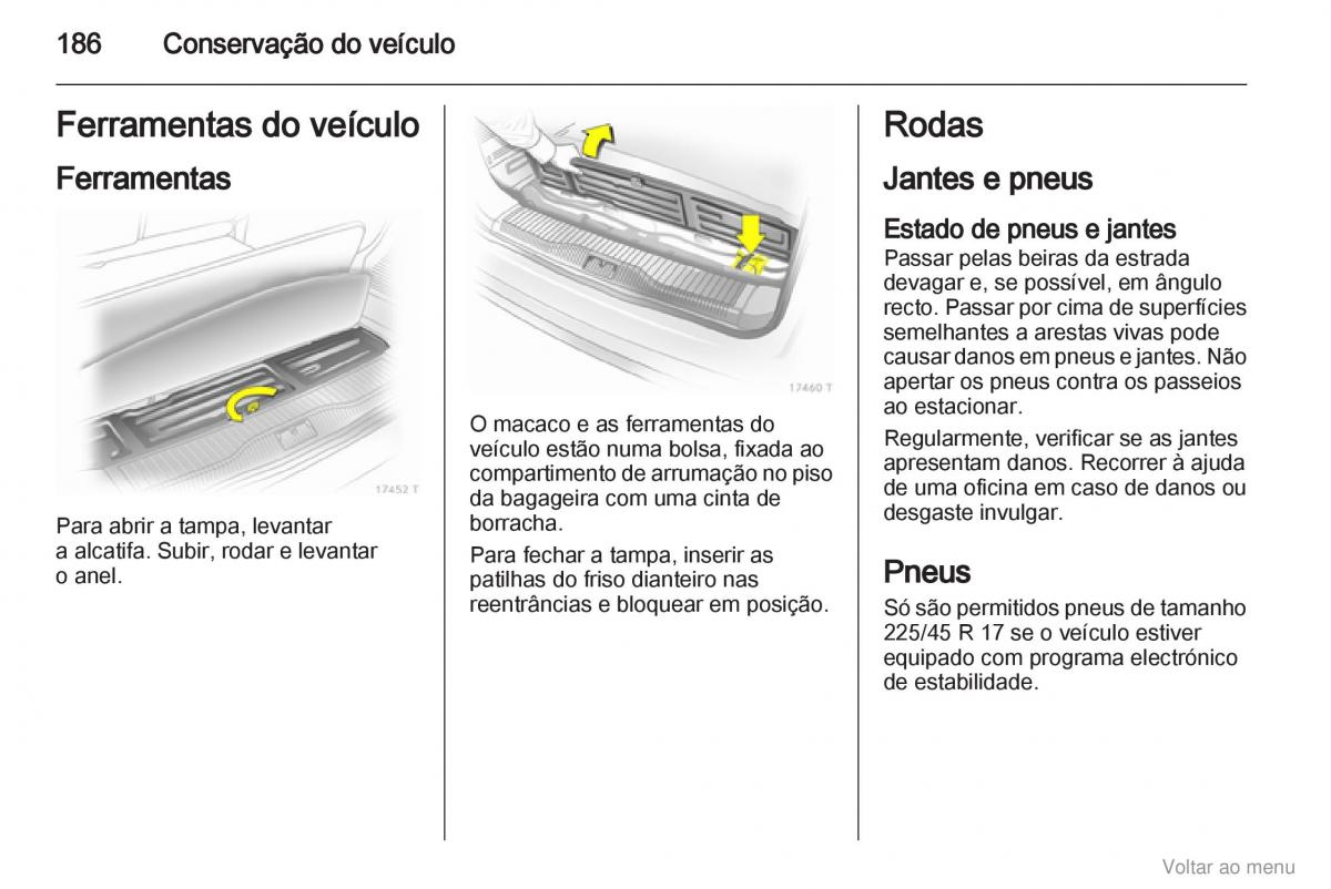 Opel Zafira B manual del propietario / page 187