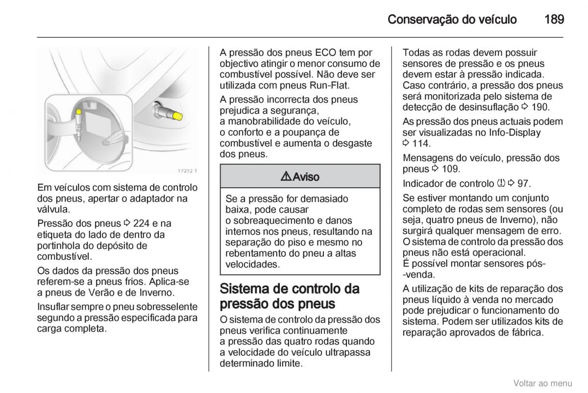 Opel Zafira B manual del propietario / page 190