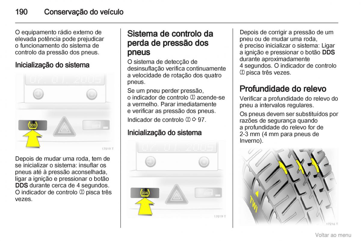 Opel Zafira B manual del propietario / page 191