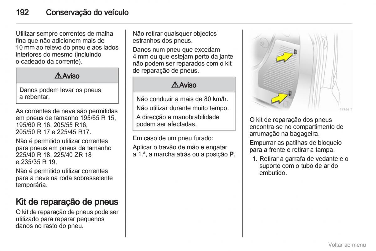 Opel Zafira B manual del propietario / page 193