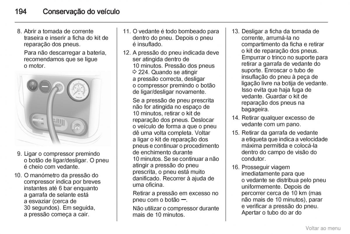 Opel Zafira B manual del propietario / page 195