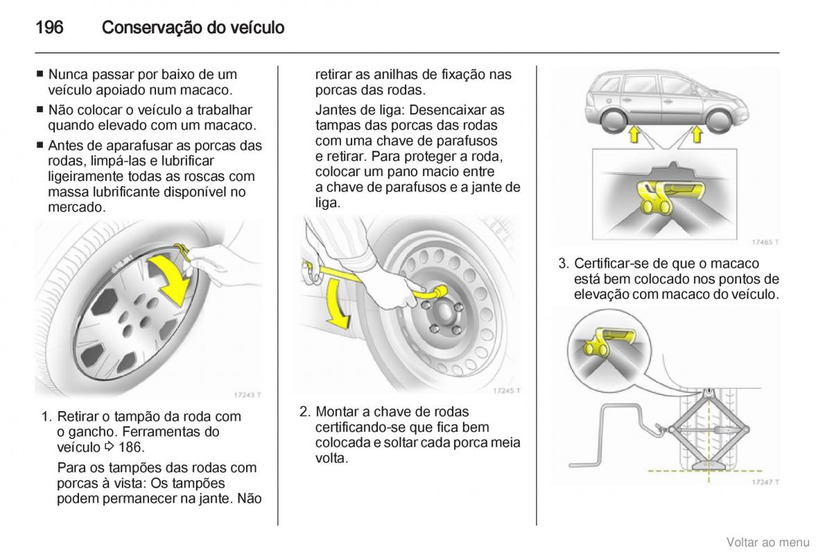 Opel Zafira B manual del propietario / page 197