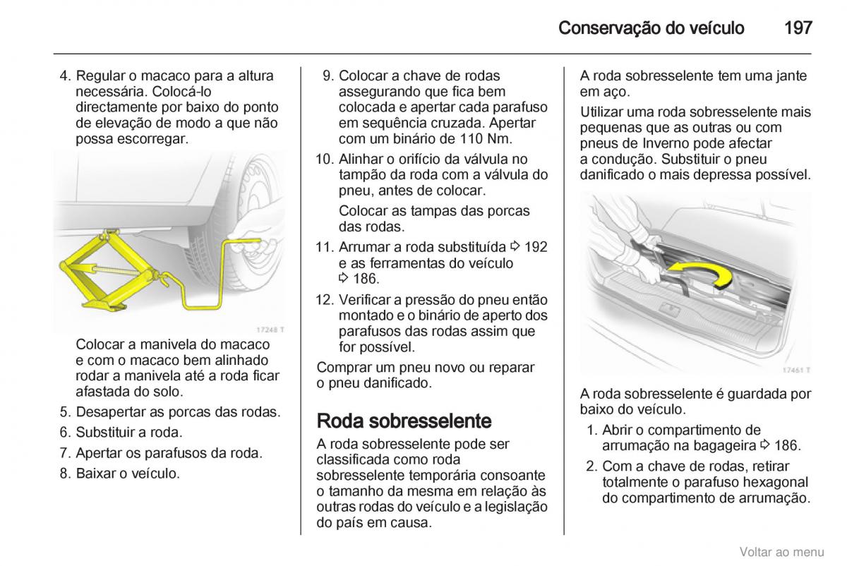 Opel Zafira B manual del propietario / page 198