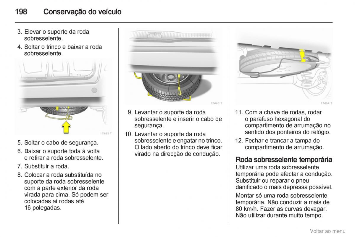 Opel Zafira B manual del propietario / page 199