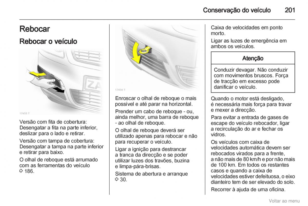 Opel Zafira B manual del propietario / page 202