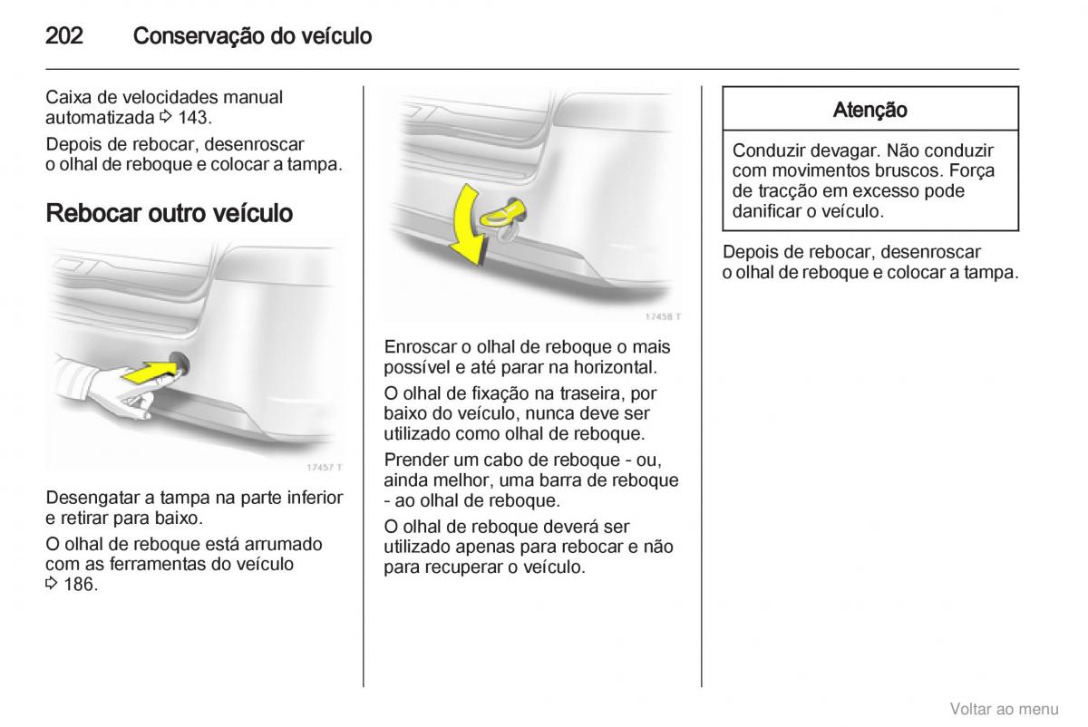 Opel Zafira B manual del propietario / page 203