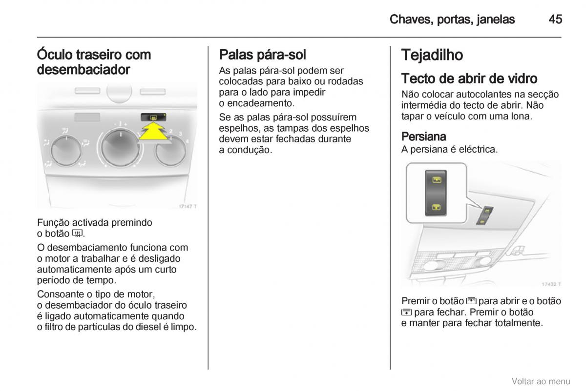 Opel Zafira B manual del propietario / page 46