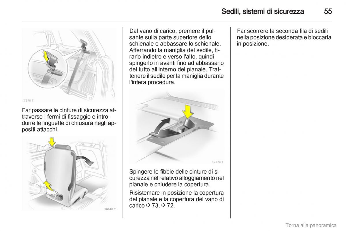 manual  Opel Zafira B manuale del proprietario / page 56