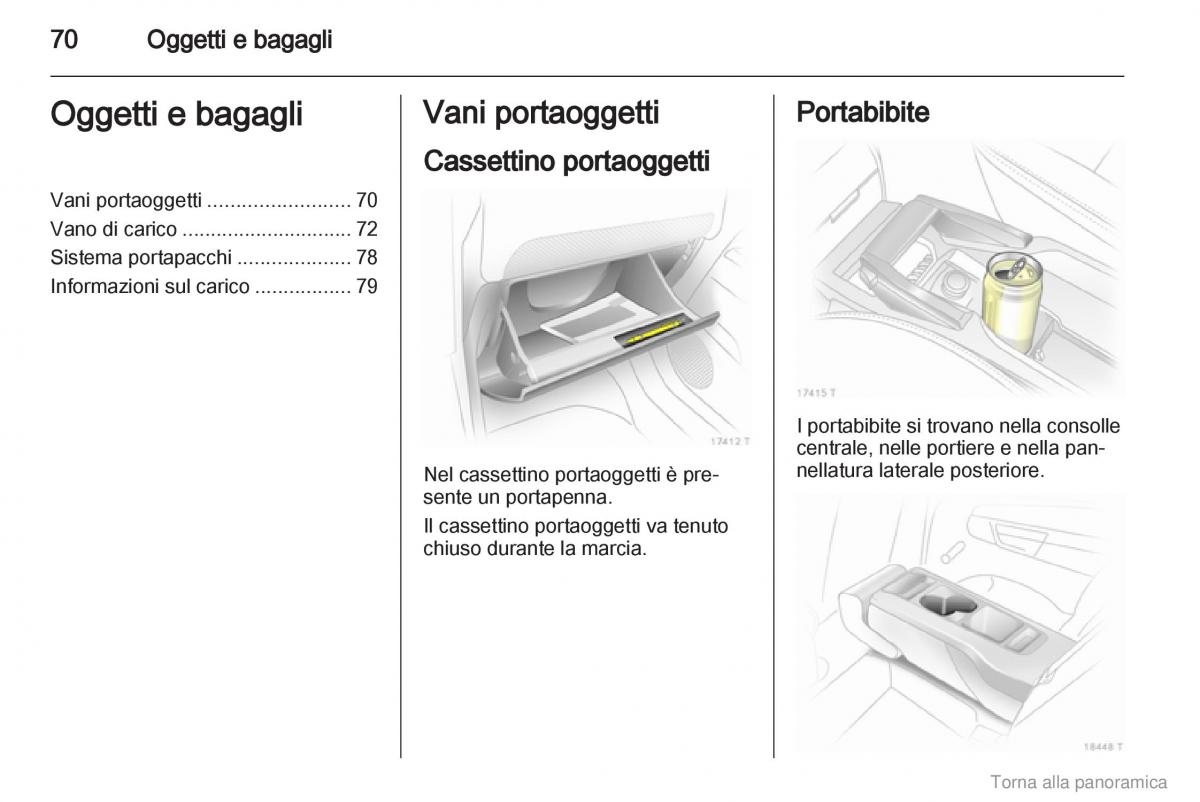 manual  Opel Zafira B manuale del proprietario / page 71