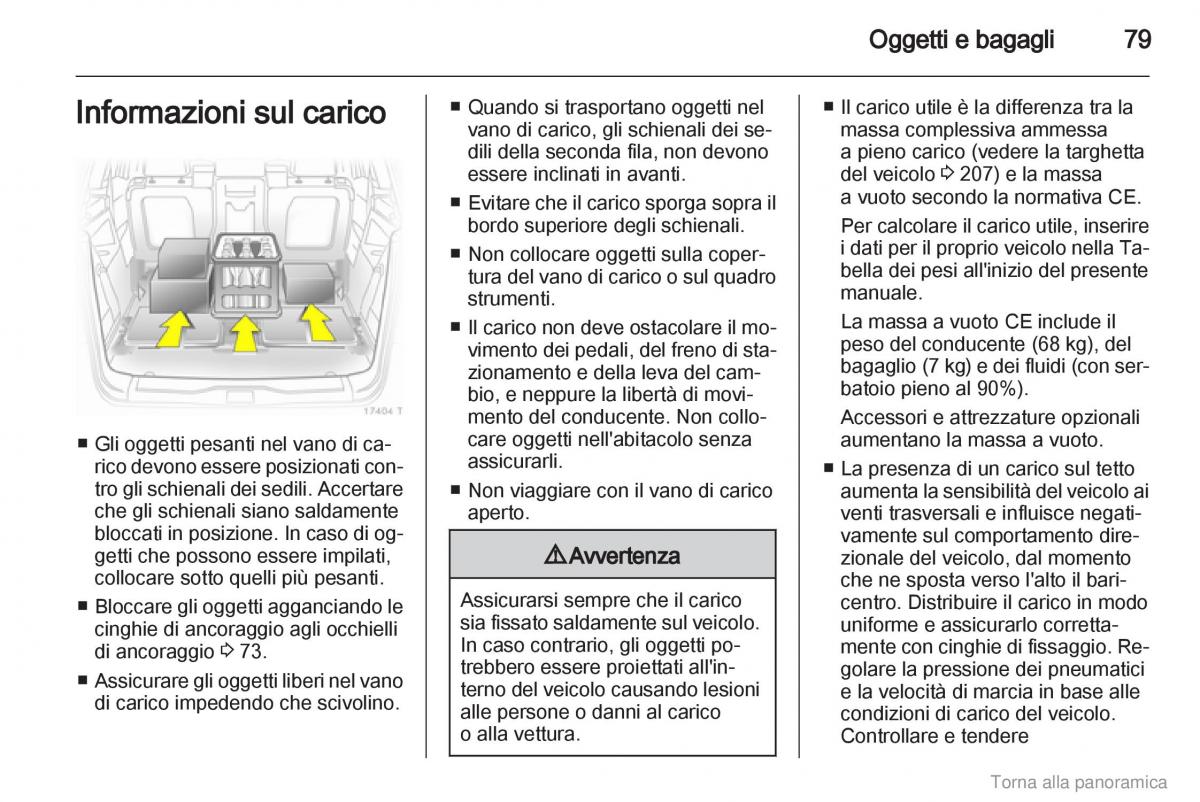 manual  Opel Zafira B manuale del proprietario / page 80