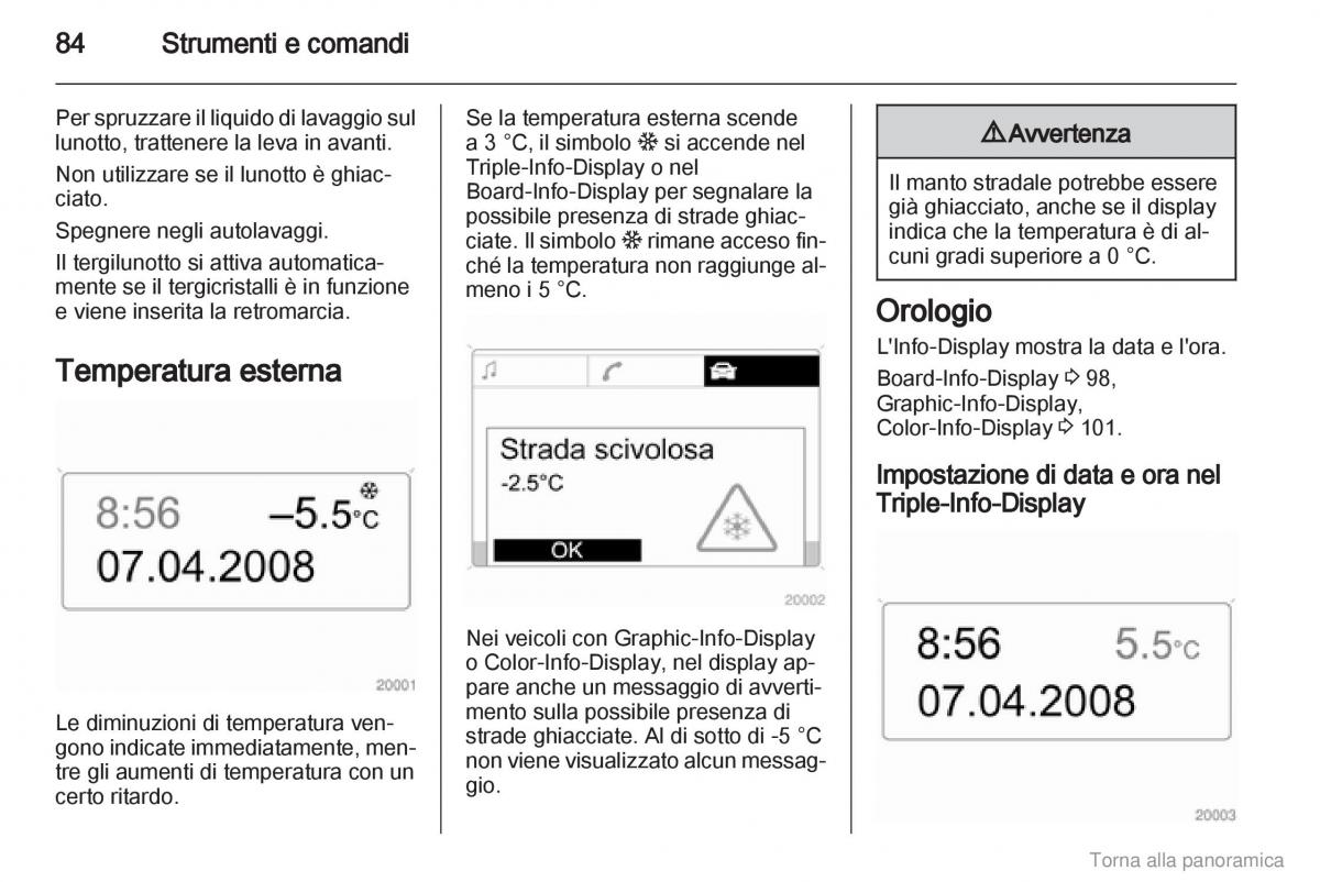 manual  Opel Zafira B manuale del proprietario / page 85