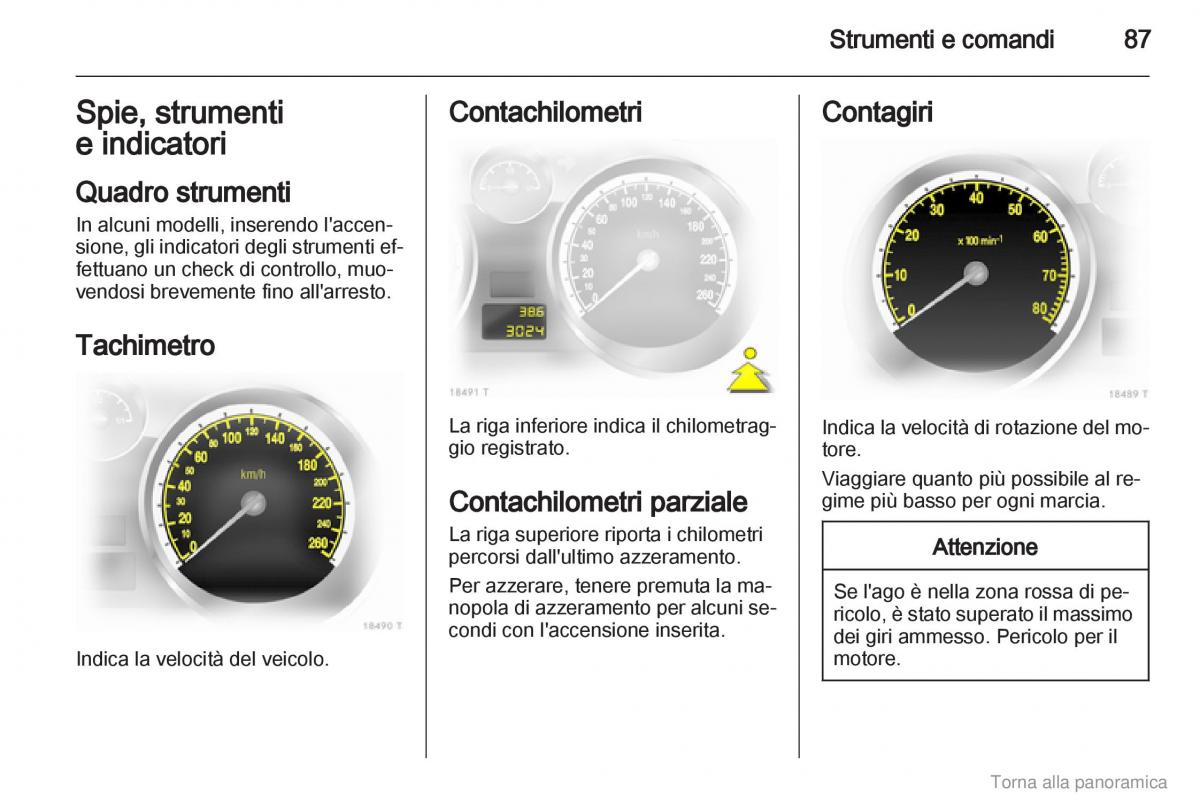 manual  Opel Zafira B manuale del proprietario / page 88