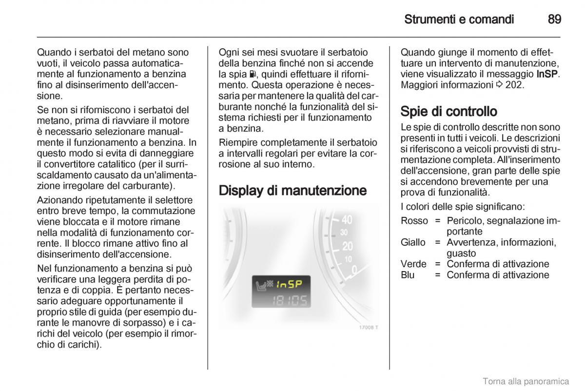 manual  Opel Zafira B manuale del proprietario / page 90