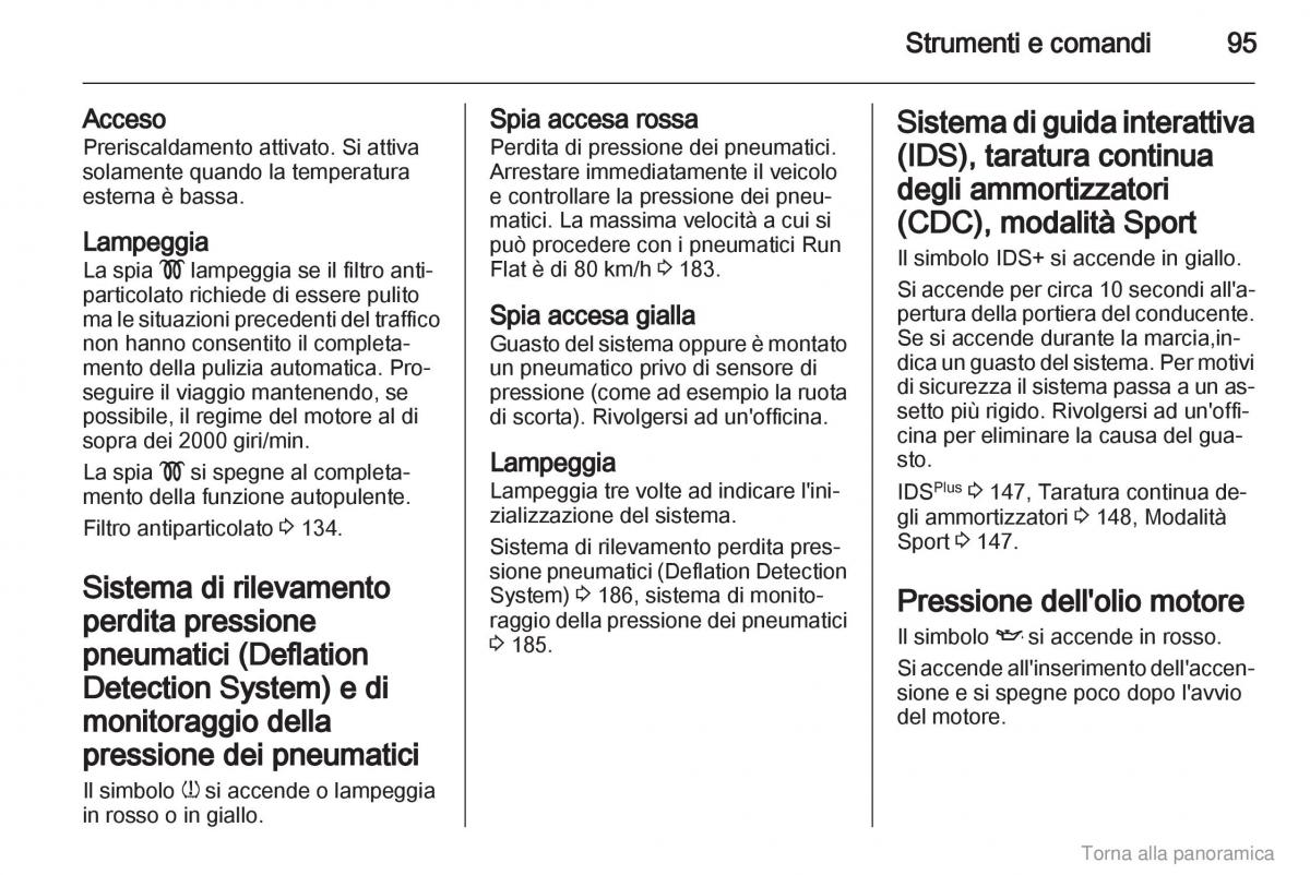 manual  Opel Zafira B manuale del proprietario / page 96