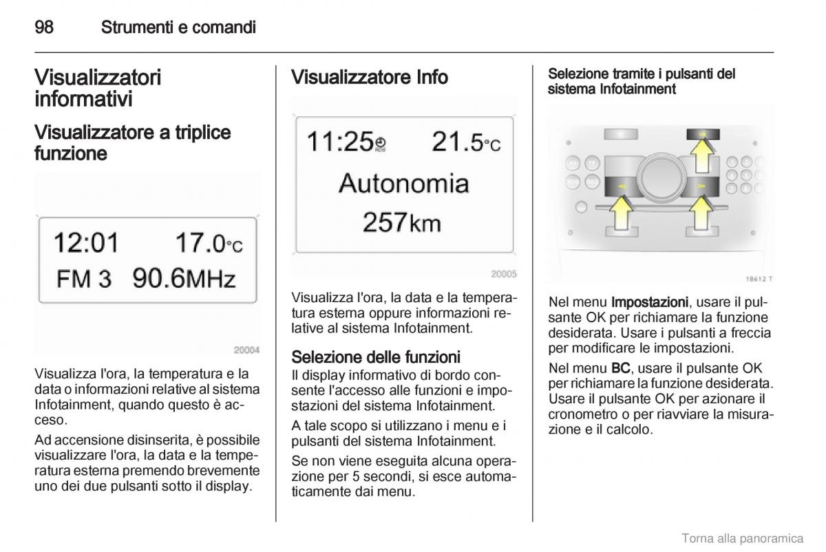 manual  Opel Zafira B manuale del proprietario / page 99