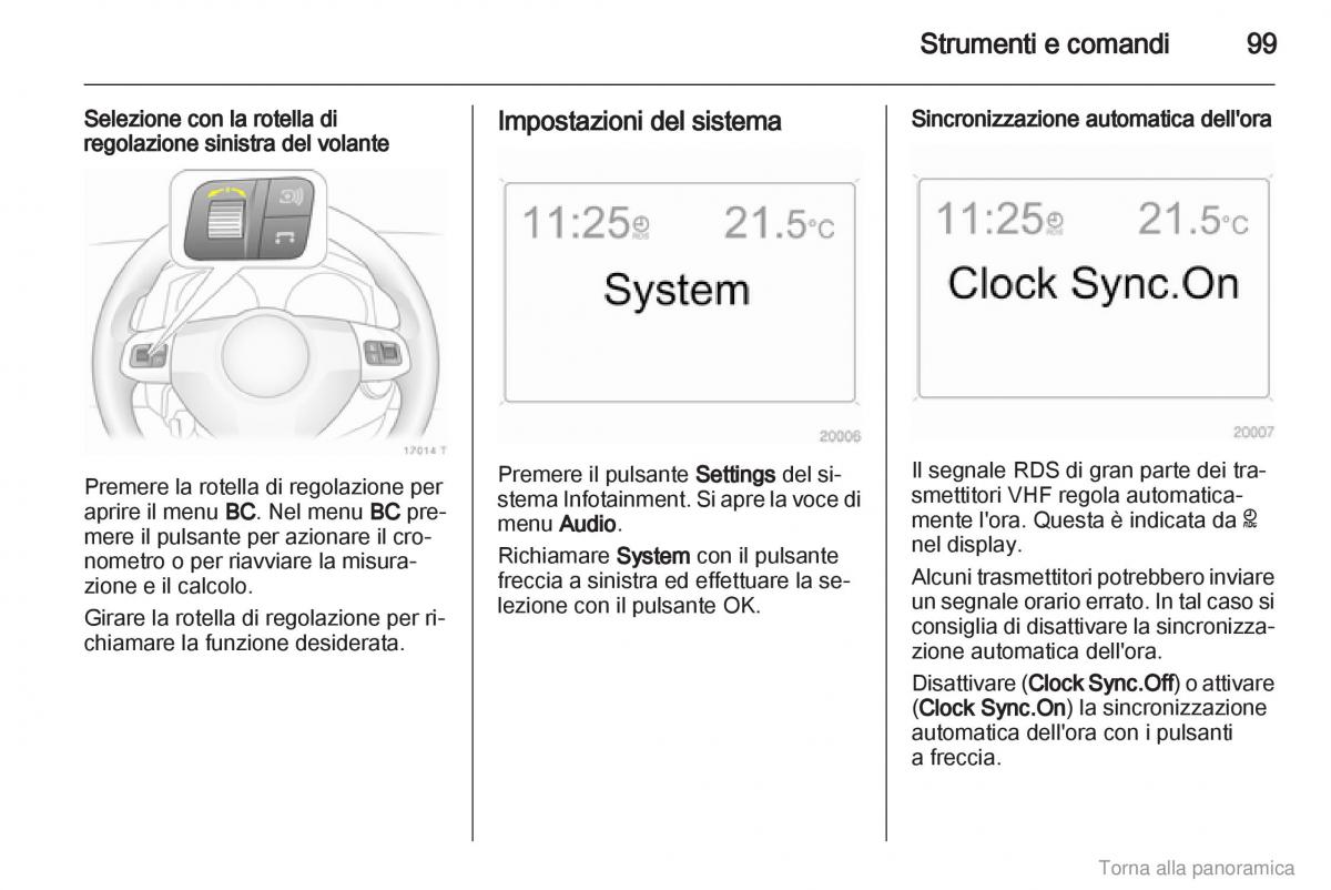 manual  Opel Zafira B manuale del proprietario / page 100