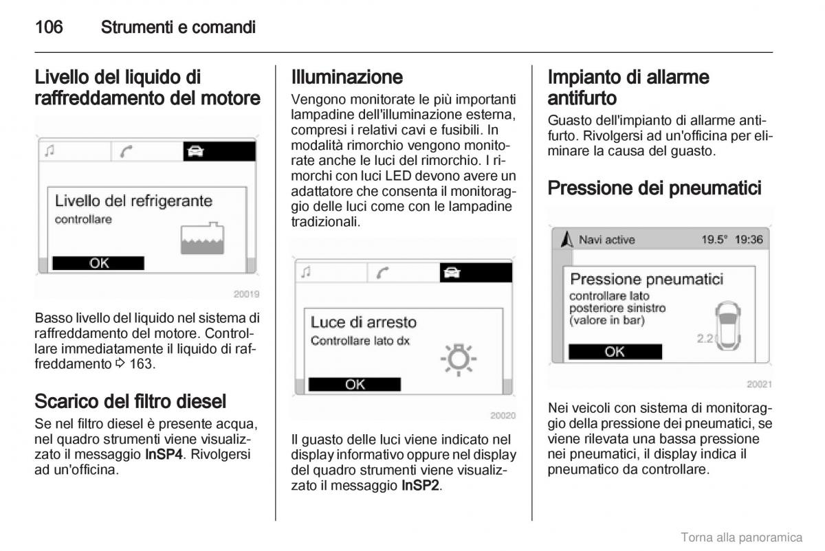 manual  Opel Zafira B manuale del proprietario / page 107