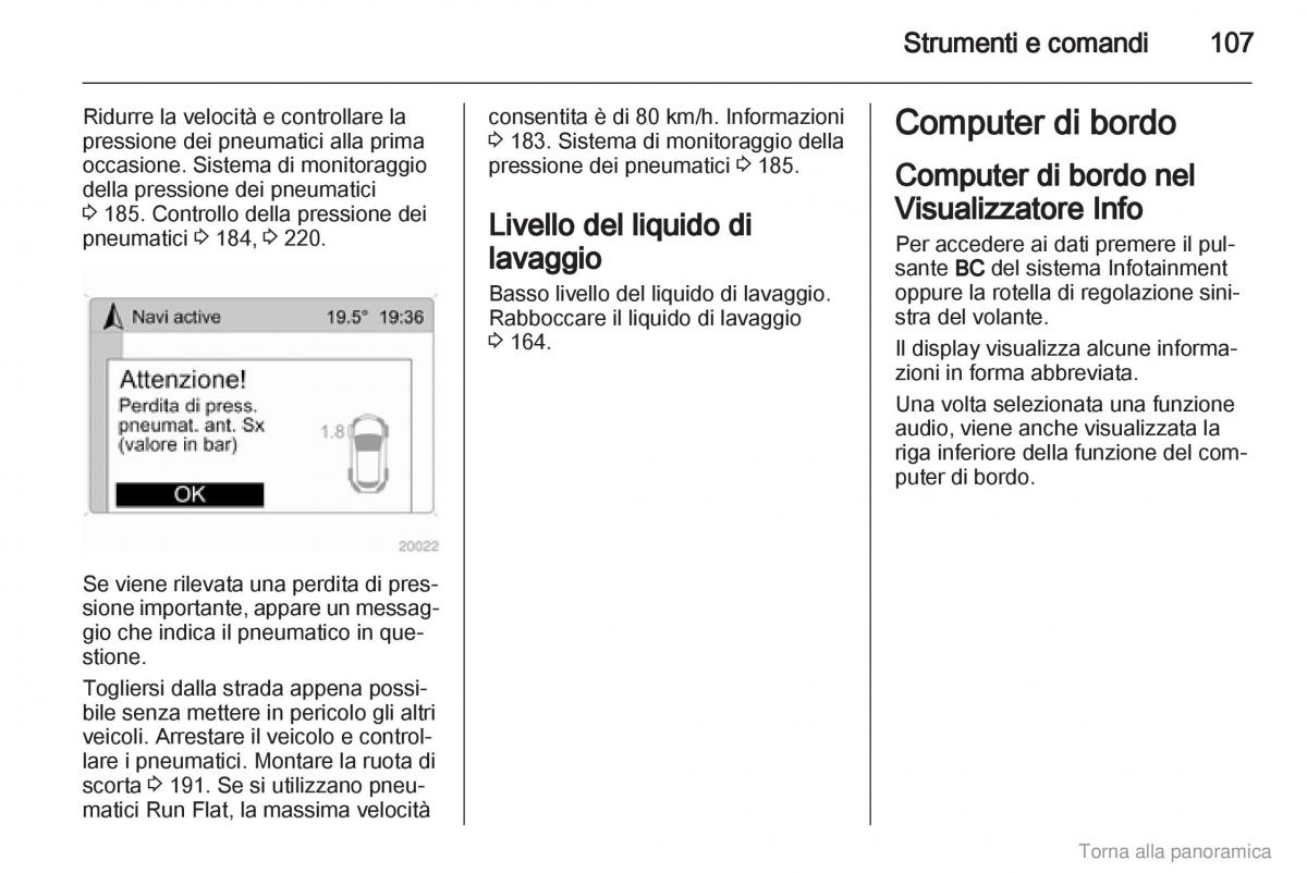 manual  Opel Zafira B manuale del proprietario / page 108