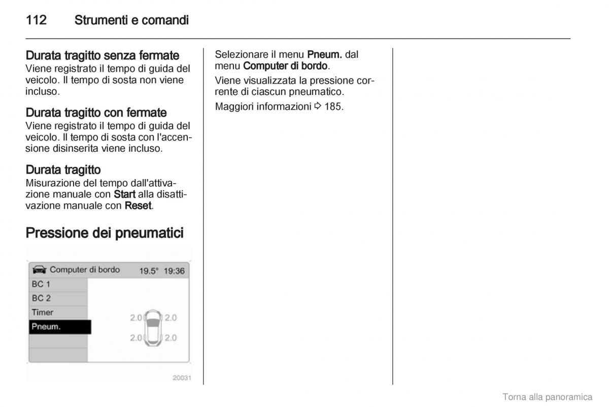 manual  Opel Zafira B manuale del proprietario / page 113