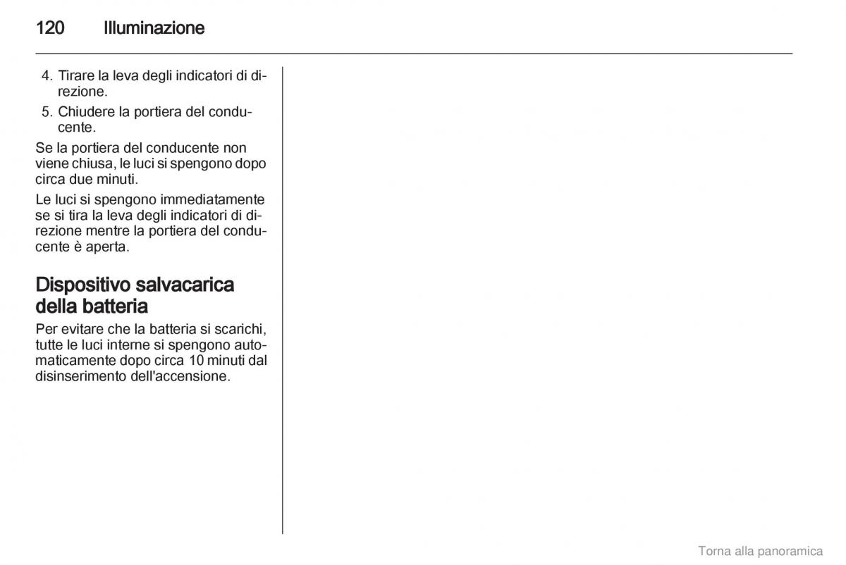 manual  Opel Zafira B manuale del proprietario / page 121