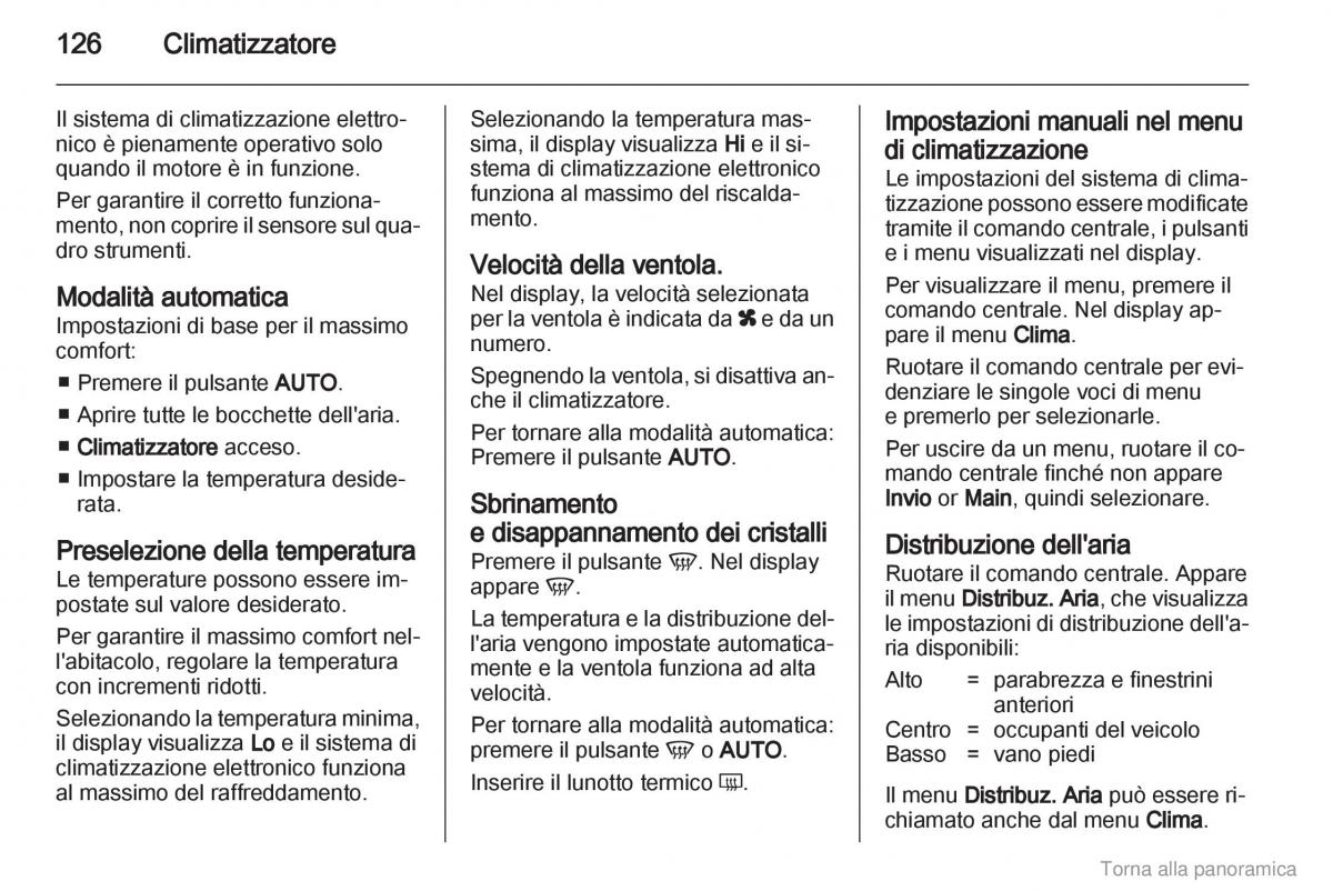 manual  Opel Zafira B manuale del proprietario / page 127