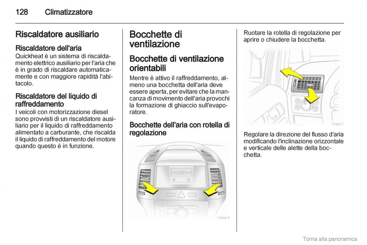 Opel Zafira B manuale del proprietario / page 129