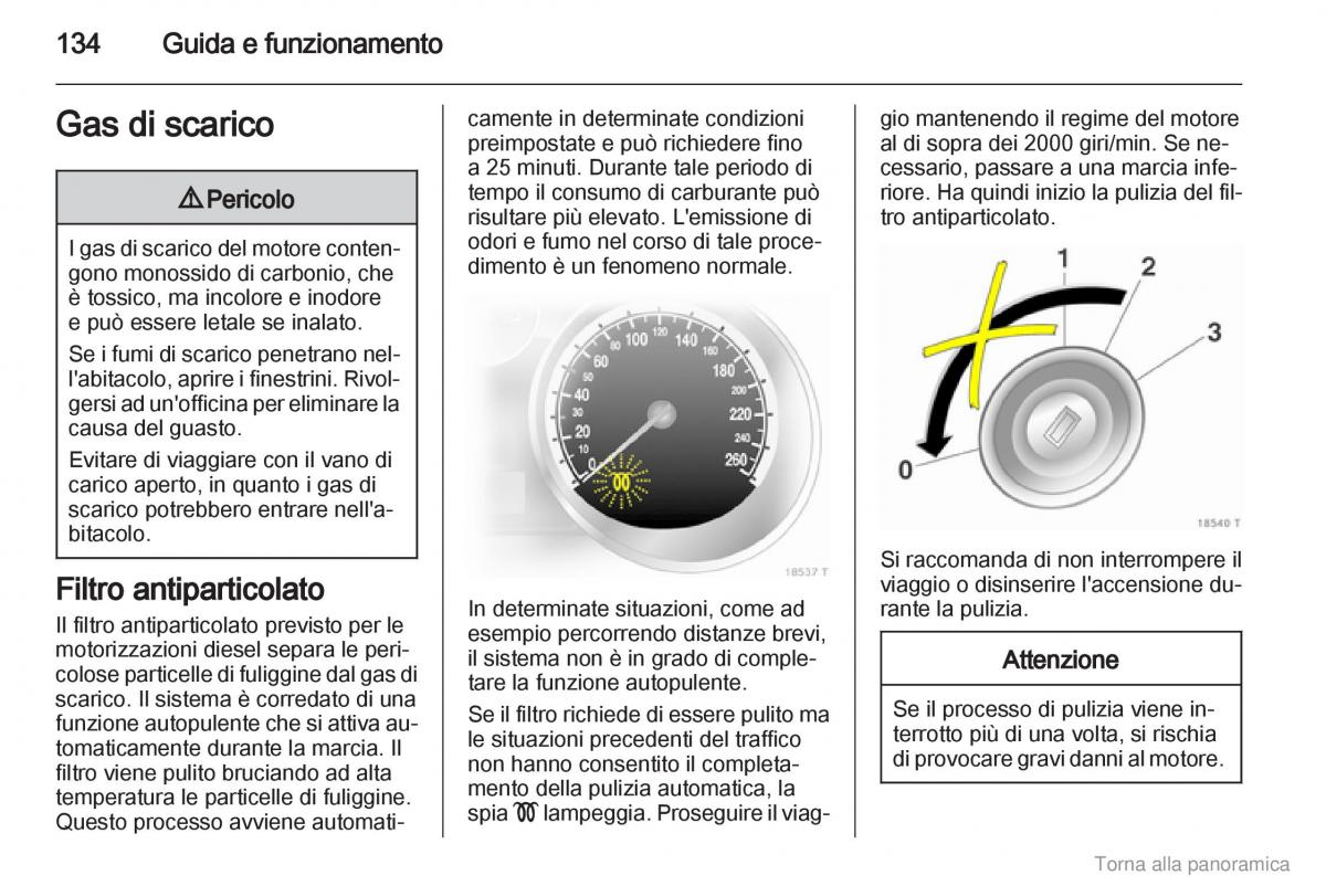 manual  Opel Zafira B manuale del proprietario / page 135