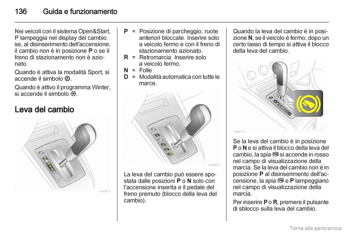 manual  Opel Zafira B manuale del proprietario / page 137