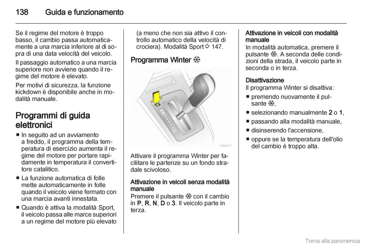 manual  Opel Zafira B manuale del proprietario / page 139