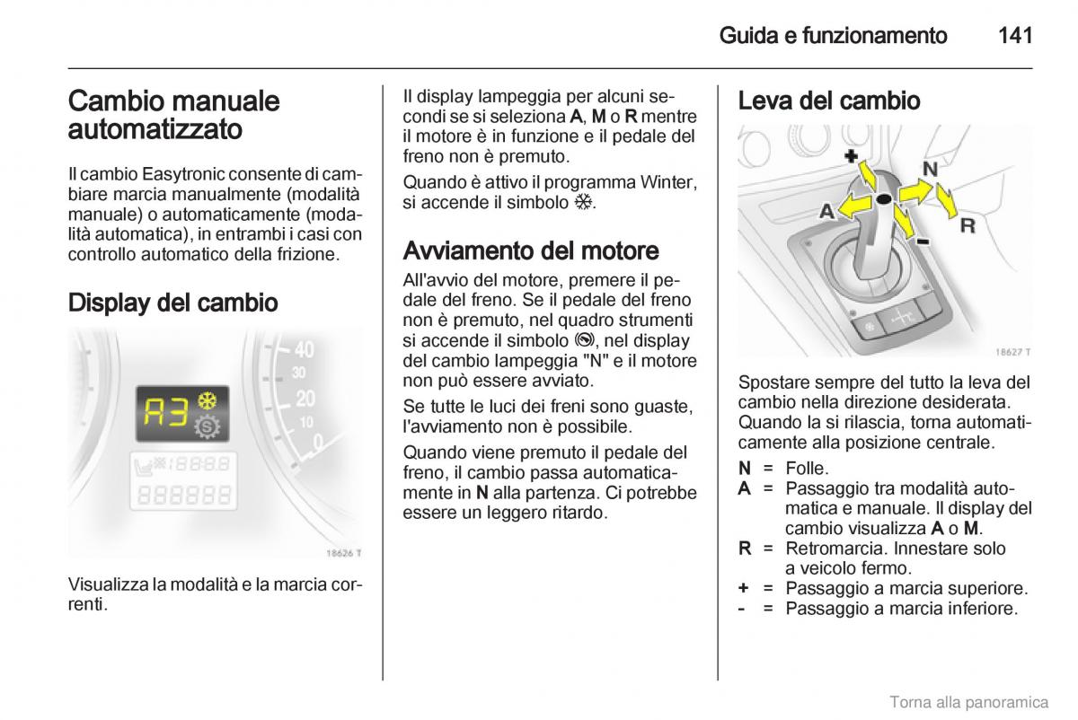 manual  Opel Zafira B manuale del proprietario / page 142