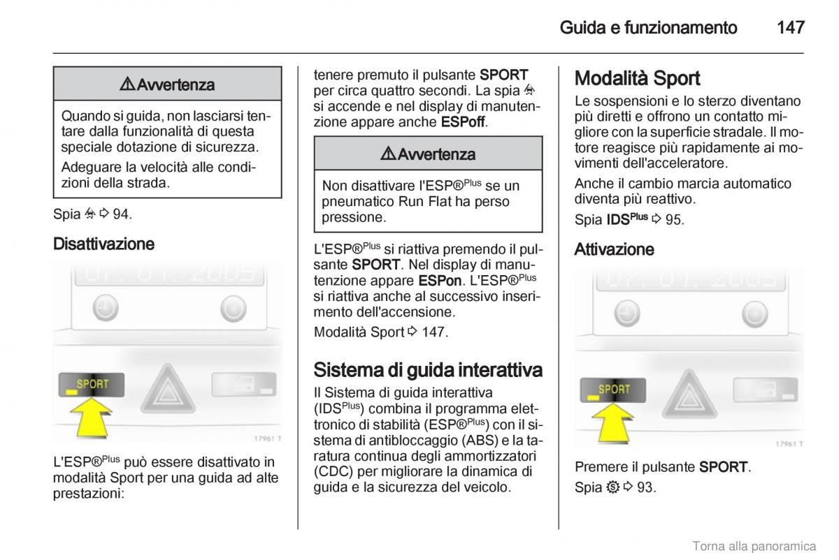 manual  Opel Zafira B manuale del proprietario / page 148