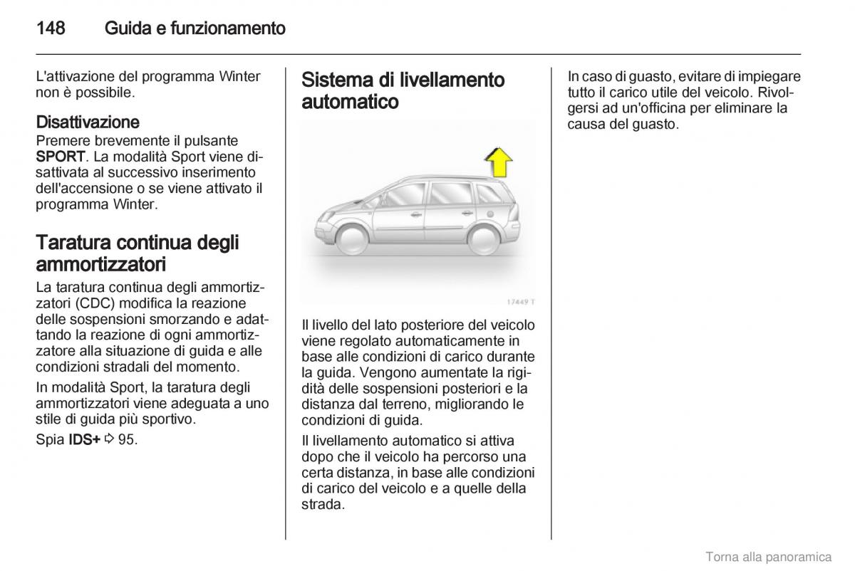 manual  Opel Zafira B manuale del proprietario / page 149