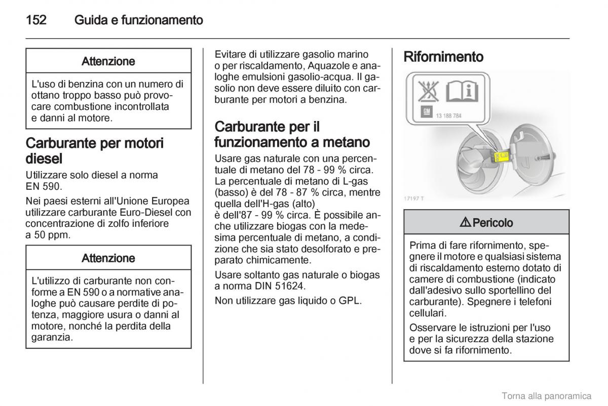 manual  Opel Zafira B manuale del proprietario / page 153