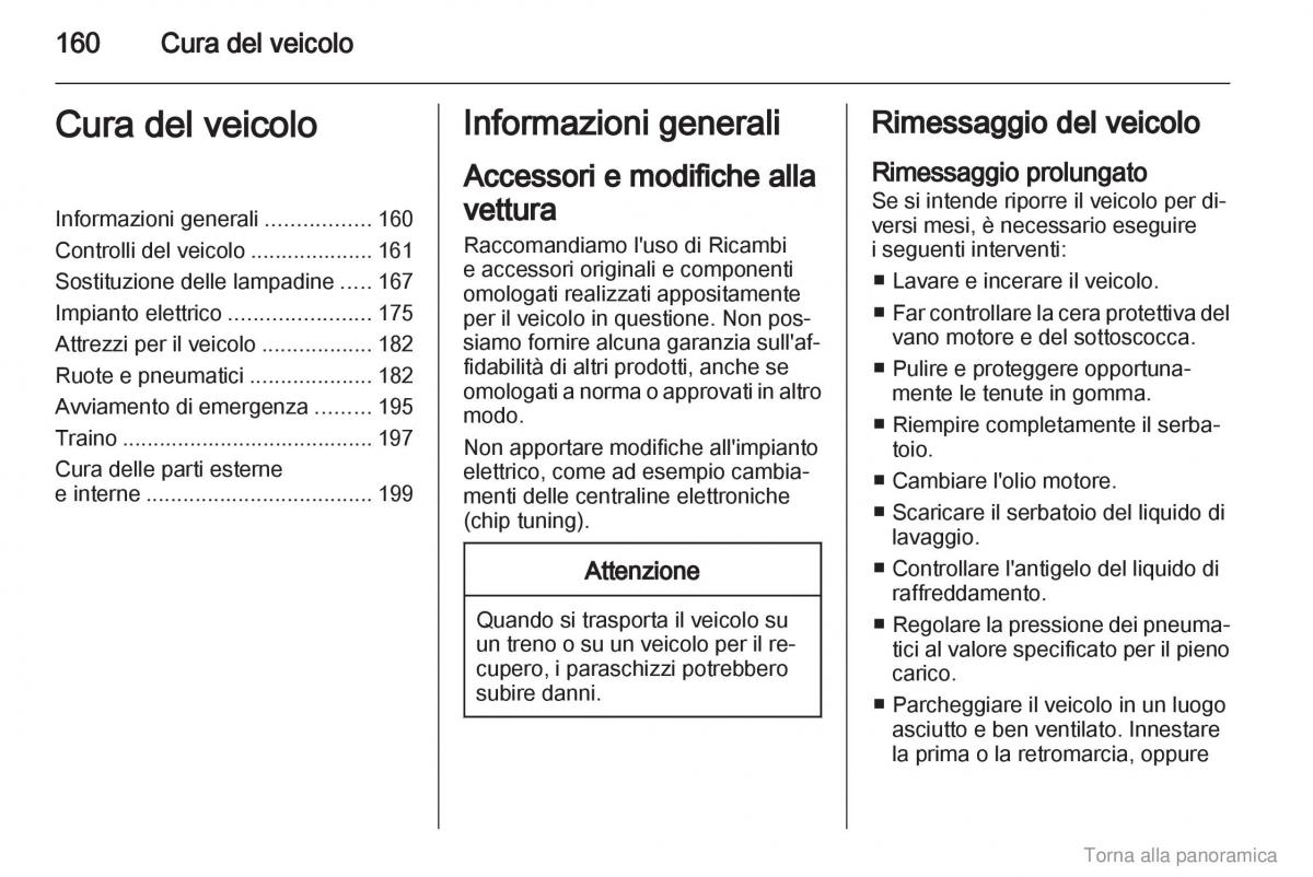 manual  Opel Zafira B manuale del proprietario / page 161