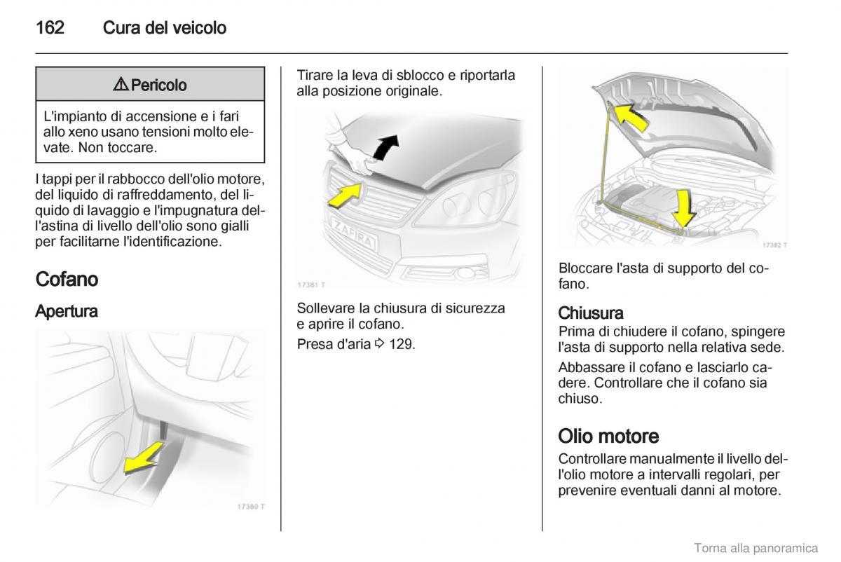 manual  Opel Zafira B manuale del proprietario / page 163