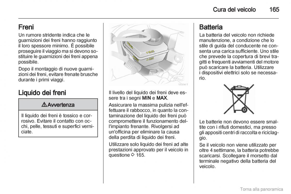 manual  Opel Zafira B manuale del proprietario / page 166