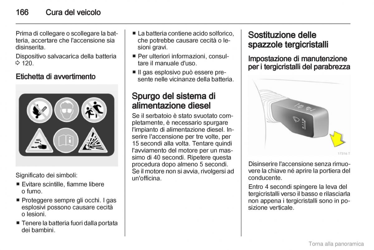 manual  Opel Zafira B manuale del proprietario / page 167