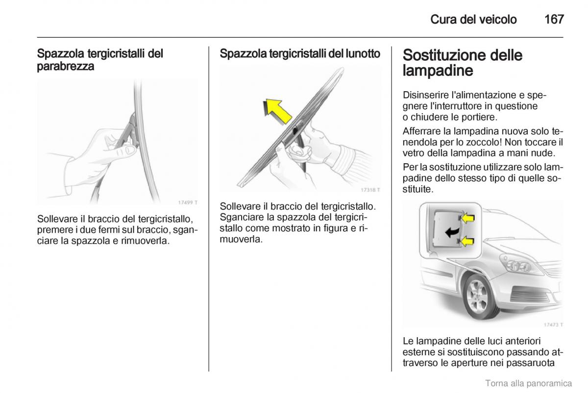 manual  Opel Zafira B manuale del proprietario / page 168