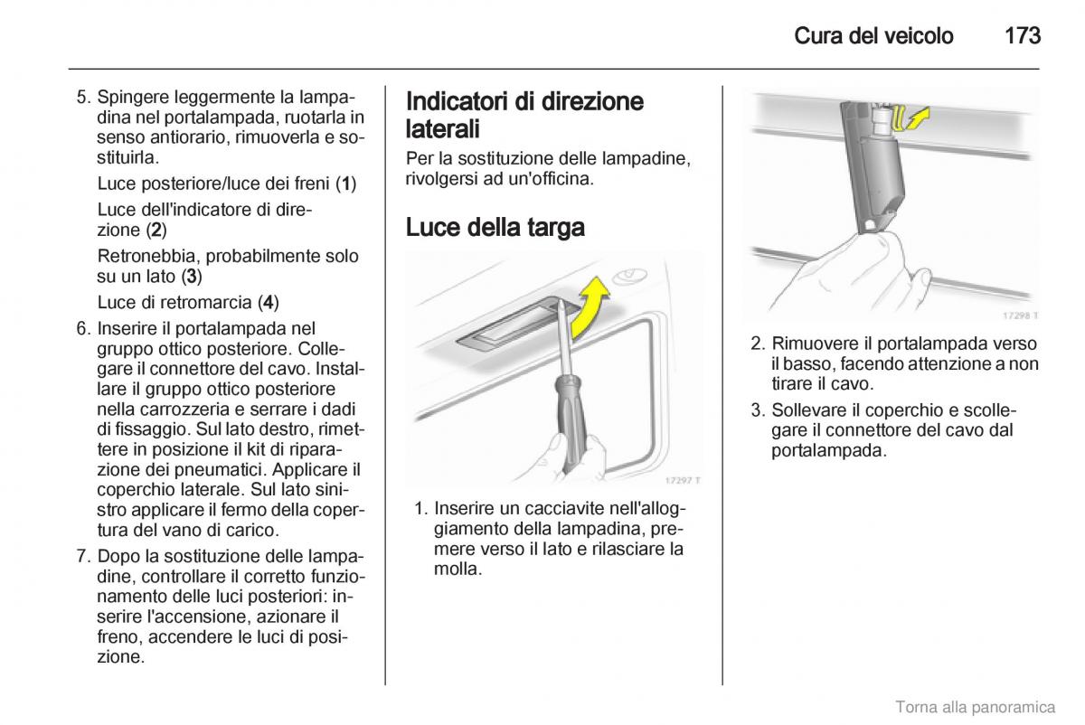 manual  Opel Zafira B manuale del proprietario / page 174