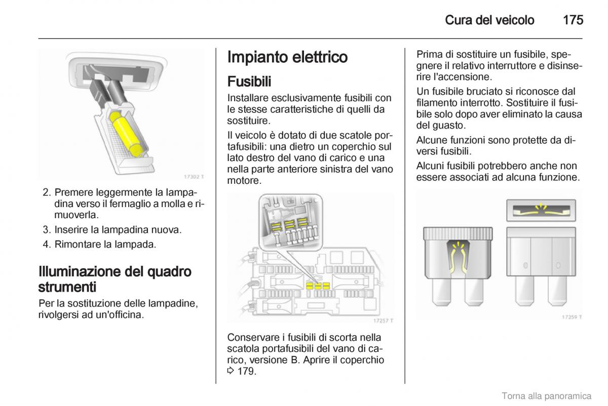 manual  Opel Zafira B manuale del proprietario / page 176