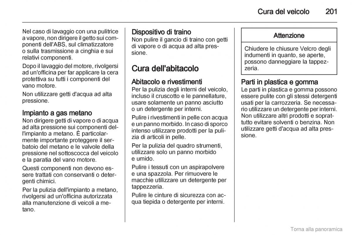 manual  Opel Zafira B manuale del proprietario / page 202