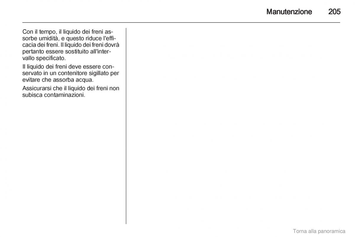 manual  Opel Zafira B manuale del proprietario / page 206