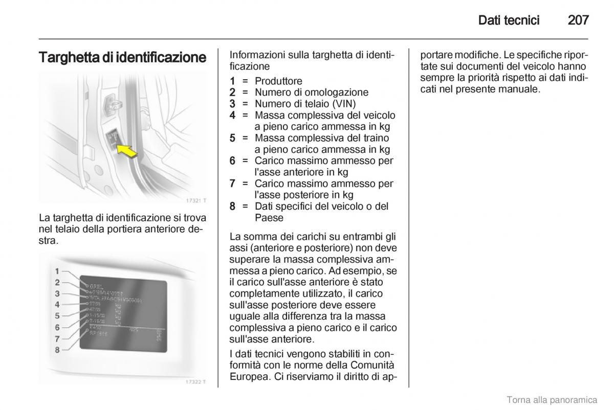 manual  Opel Zafira B manuale del proprietario / page 208