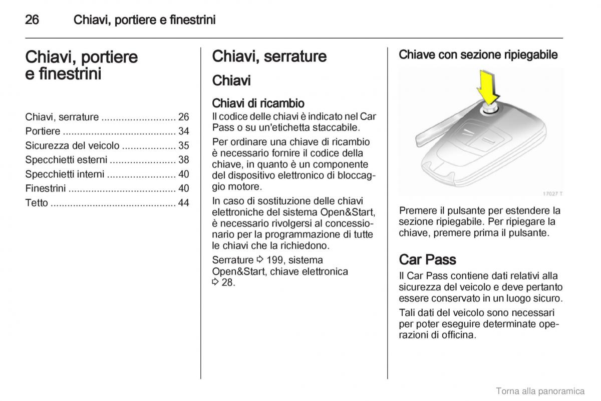 manual  Opel Zafira B manuale del proprietario / page 27