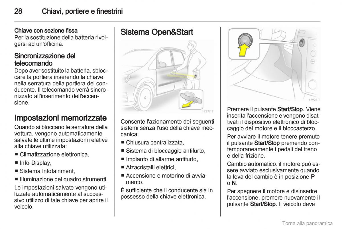 manual  Opel Zafira B manuale del proprietario / page 29